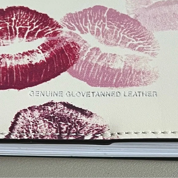 Coach Lip Print Glovetanned Leather Refillable Notebook Cover Journal - Picture 9 of 13